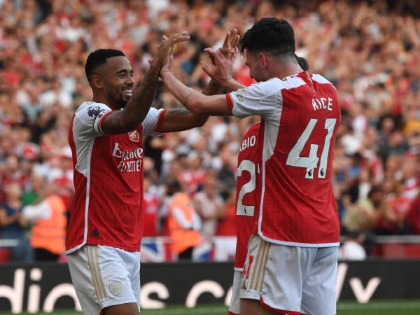Gabriel Jesus dan Declan Rice