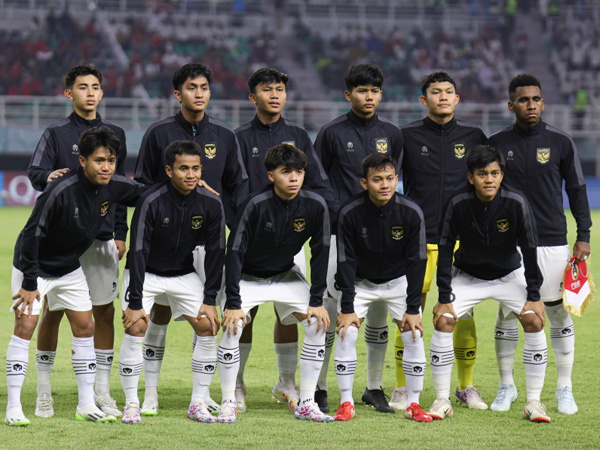 Skuat timnas indonesia U-17 di laga terakhir Grup A kontra Maroko U-17