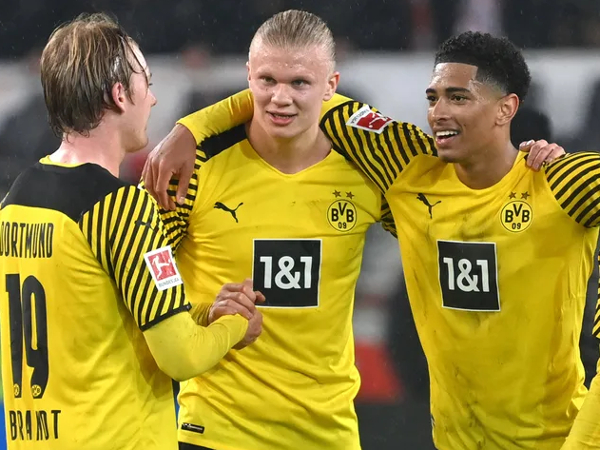Julian Brandt bersama Jude Bellingham dan Erling Haaland ketika keduanya masih di Borussia Dortmund
