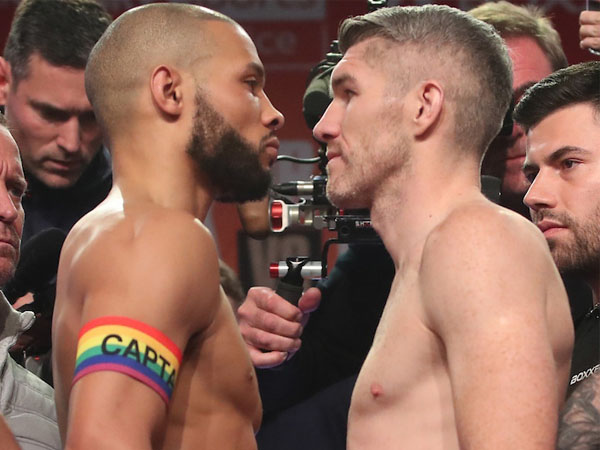 Chris Eubank Jr (kiri) dan Liam Smith. (Foto: Ring TV)