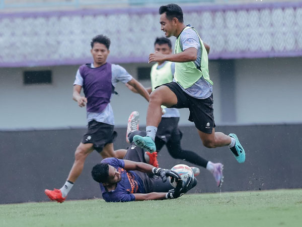 Persiapan Persita Tangerang untuk menghadapi Arema FC