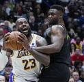 Bekuk Pelicans, Los Angeles Lakers Amankan Peringkat 8 Klasemen Akhir