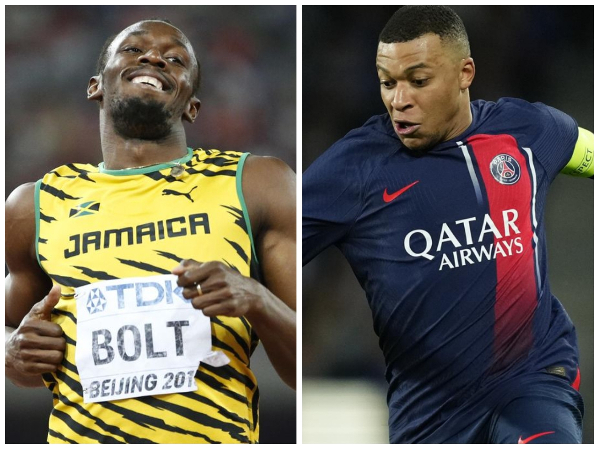 Kylian Mbappe dan Usain Bolt
