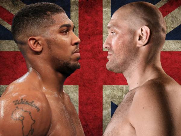 Anthony Joshua (kiri) dan Tyson Fury. (Foto: Fight TV)