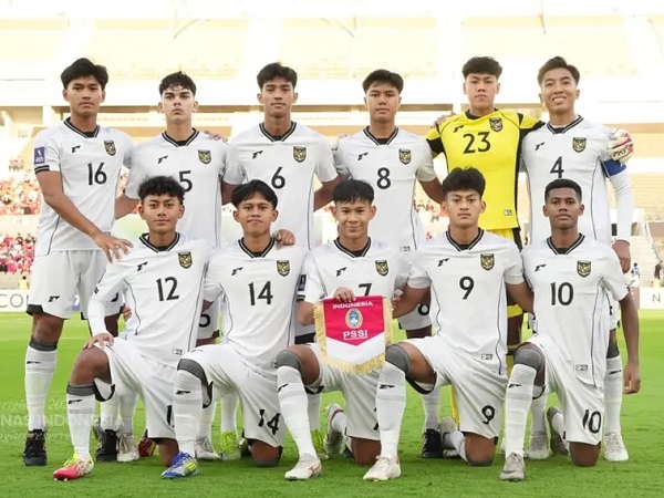 Skuat timnas Indonesia U-17 di laga kontra Korsel