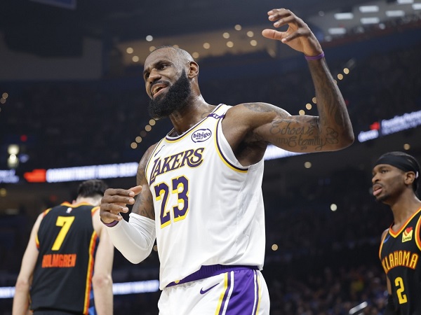 LeBron James puas bisa bantu Lakers atasi perlawanan Thunder.