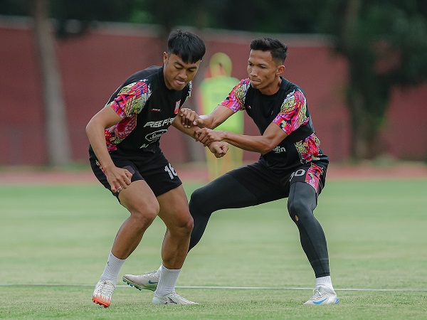 Persispan Persis Solo untuk menghadapi pertandingan kontra Malut United FC
