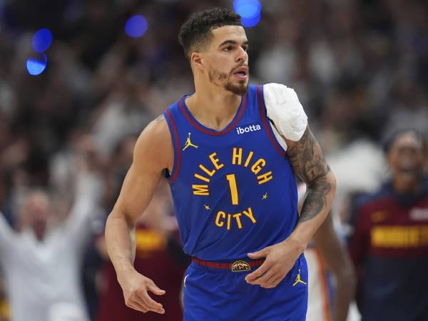 Michael Porter Jr tampil luar biasa di Game 3 dengan bahu kiri dibalut dan mati rasa oleh Lidocaine. (Foto: AP)